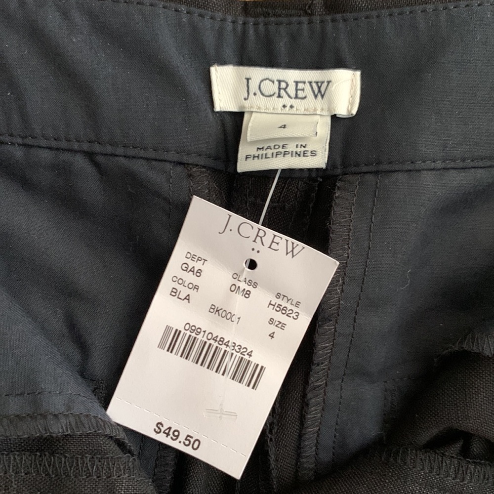 J.Crew Scallop Black Shorts - Picture 2 of 3
